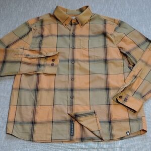 Alaskan Hardgear Flannel Shirt Mens Size L Plaid Standard Long Sleeve Button